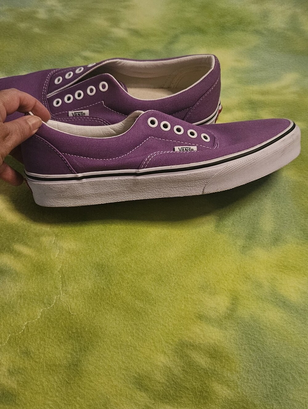 Vans Purple Slip-On Style Canvas Sneakers - Picture 8 of 10